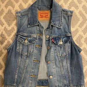 Spring is just around the corner.  Add this denim vest to you spring wardrobe!